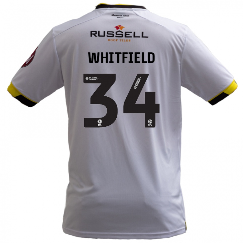 Niño Camiseta Ben Whitfield #34 Blanco 2ª Equipación 2024/25 La Camisa Argentina