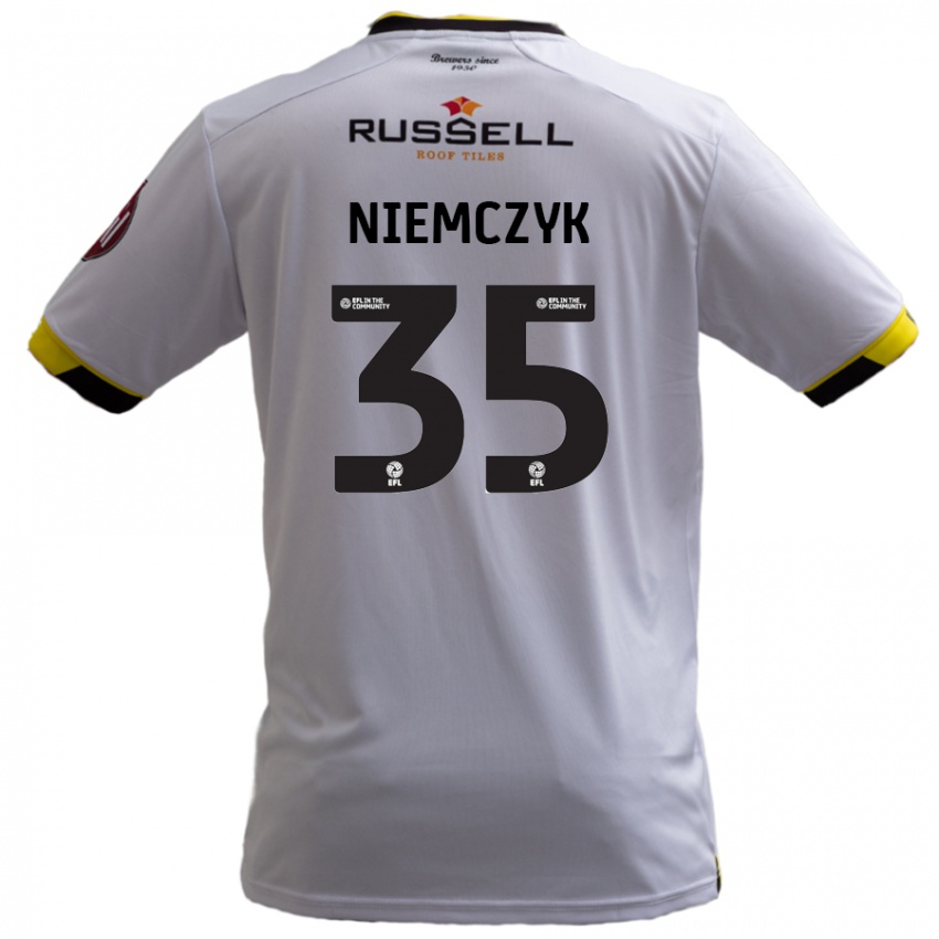 Niño Camiseta Jakub Niemczyk #35 Blanco 2ª Equipación 2024/25 La Camisa Argentina