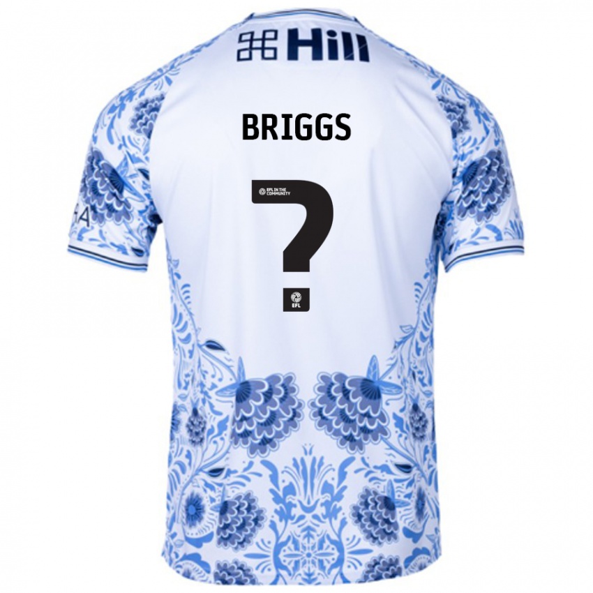 Niño Camiseta Jj Briggs #0 Blanco Azul 2ª Equipación 2024/25 La Camisa Argentina