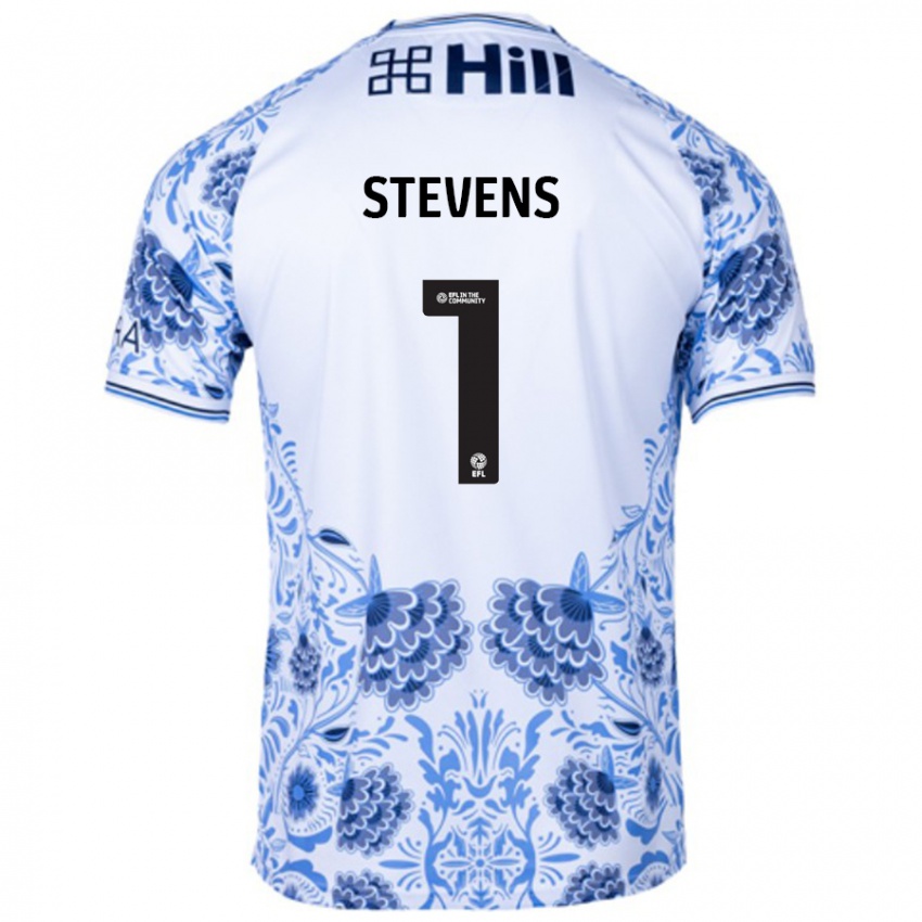 Niño Camiseta Jack Stevens #1 Blanco Azul 2ª Equipación 2024/25 La Camisa Argentina