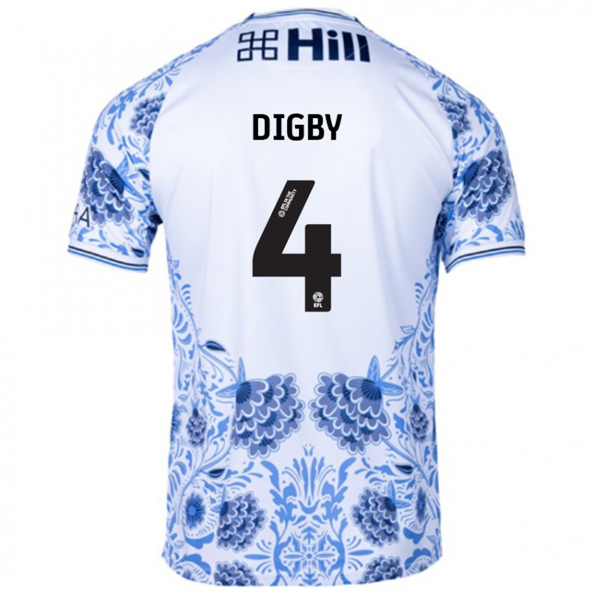 Niño Camiseta Paul Digby #4 Blanco Azul 2ª Equipación 2024/25 La Camisa Argentina