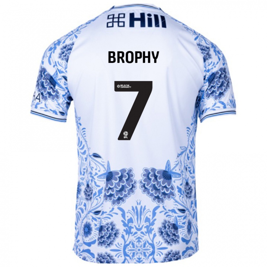 Niño Camiseta James Brophy #7 Blanco Azul 2ª Equipación 2024/25 La Camisa Argentina