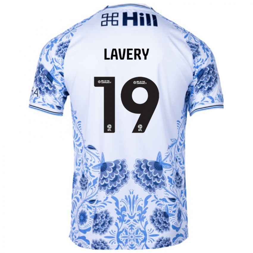 Niño Camiseta Shayne Lavery #19 Blanco Azul 2ª Equipación 2024/25 La Camisa Argentina