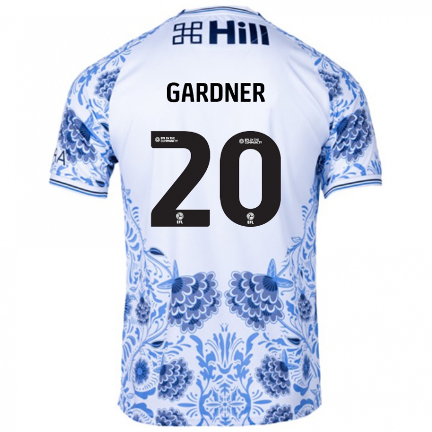 Niño Camiseta Gary Gardner #20 Blanco Azul 2ª Equipación 2024/25 La Camisa Argentina