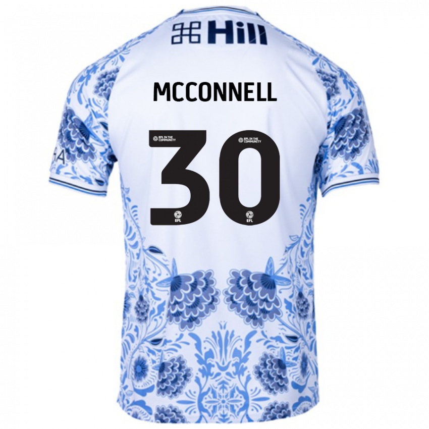 Niño Camiseta Glenn Mcconnell #30 Blanco Azul 2ª Equipación 2024/25 La Camisa Argentina