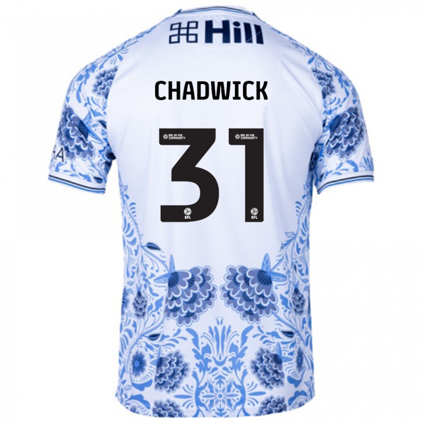 Niño Camiseta Louis Chadwick #31 Blanco Azul 2ª Equipación 2024/25 La Camisa Argentina