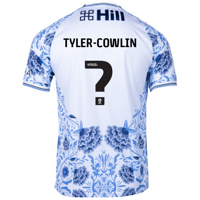 Niño Camiseta Danny Tyler-Cowlin #0 Blanco Azul 2ª Equipación 2024/25 La Camisa Argentina