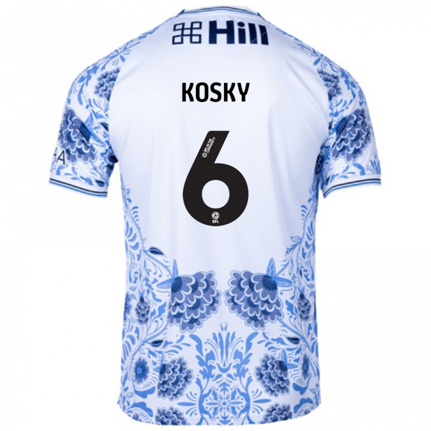 Niño Camiseta Rachel Kosky #6 Blanco Azul 2ª Equipación 2024/25 La Camisa Argentina