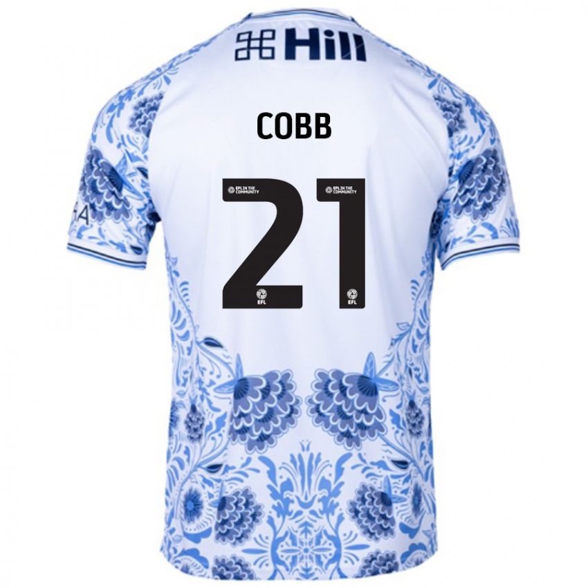 Niño Camiseta Serena Cobb #21 Blanco Azul 2ª Equipación 2024/25 La Camisa Argentina