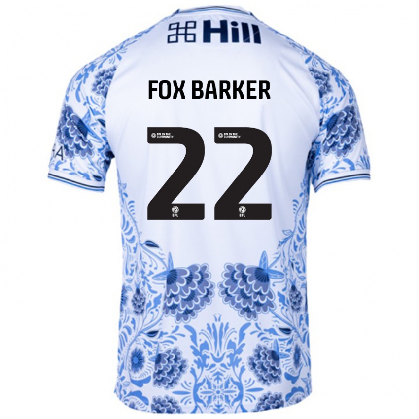 Niño Camiseta Mistie Fox-Barker #22 Blanco Azul 2ª Equipación 2024/25 La Camisa Argentina