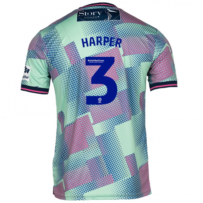 Niño Camiseta Cameron Harper #3 Verde 2ª Equipación 2024/25 La Camisa Argentina