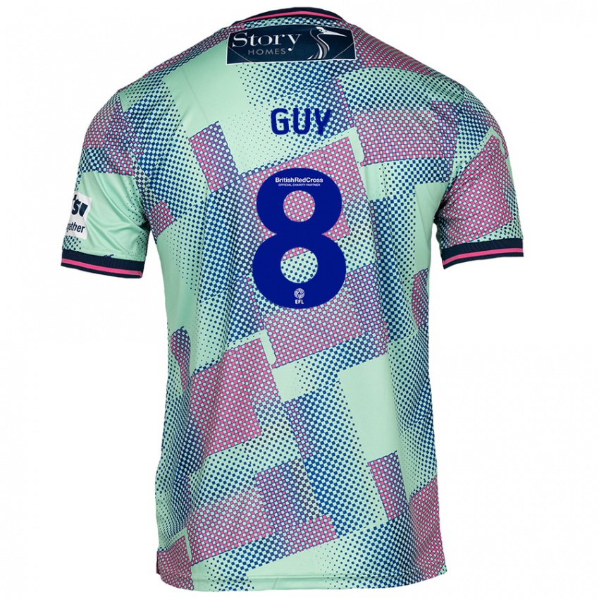 Niño Camiseta Callum Guy #8 Verde 2ª Equipación 2024/25 La Camisa Argentina