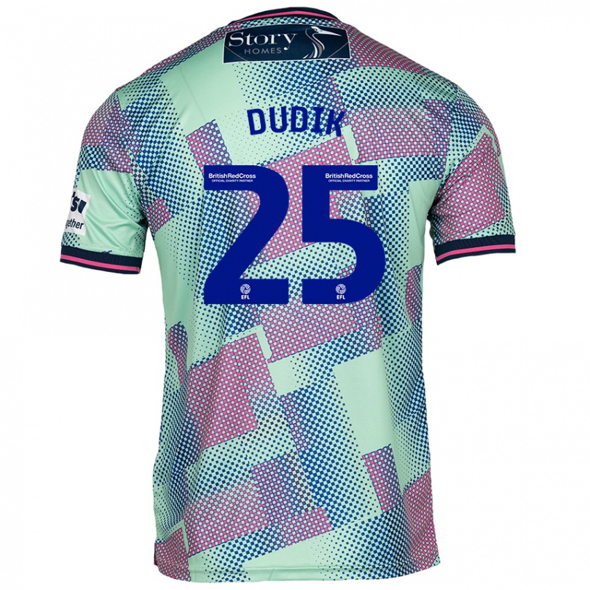 Niño Camiseta Anton Dudik #25 Verde 2ª Equipación 2024/25 La Camisa Argentina