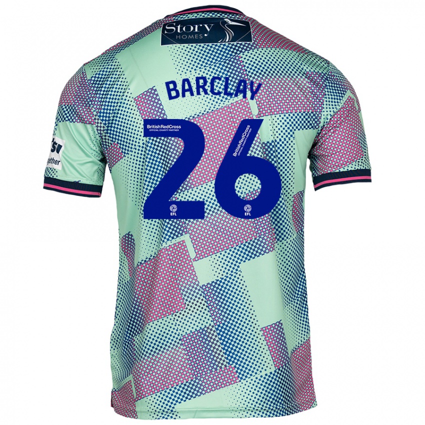 Niño Camiseta Ben Barclay #26 Verde 2ª Equipación 2024/25 La Camisa Argentina