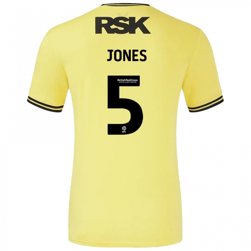 Niño Camiseta Lloyd Jones #5 Amarillo Negro 2ª Equipación 2024/25 La Camisa Argentina