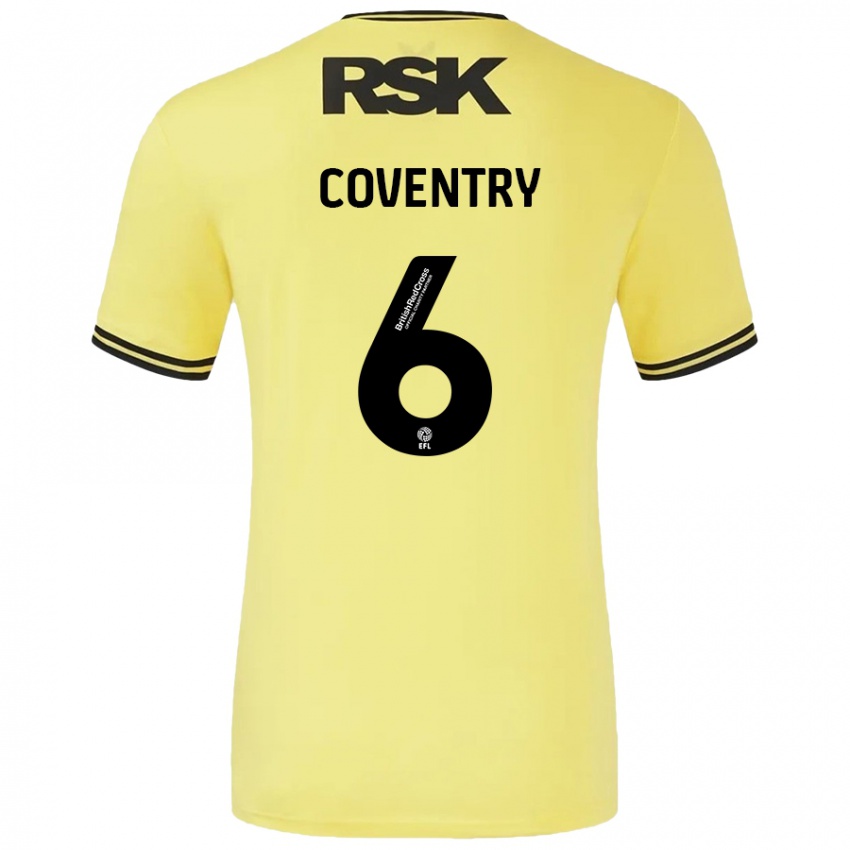 Niño Camiseta Conor Coventry #6 Amarillo Negro 2ª Equipación 2024/25 La Camisa Argentina