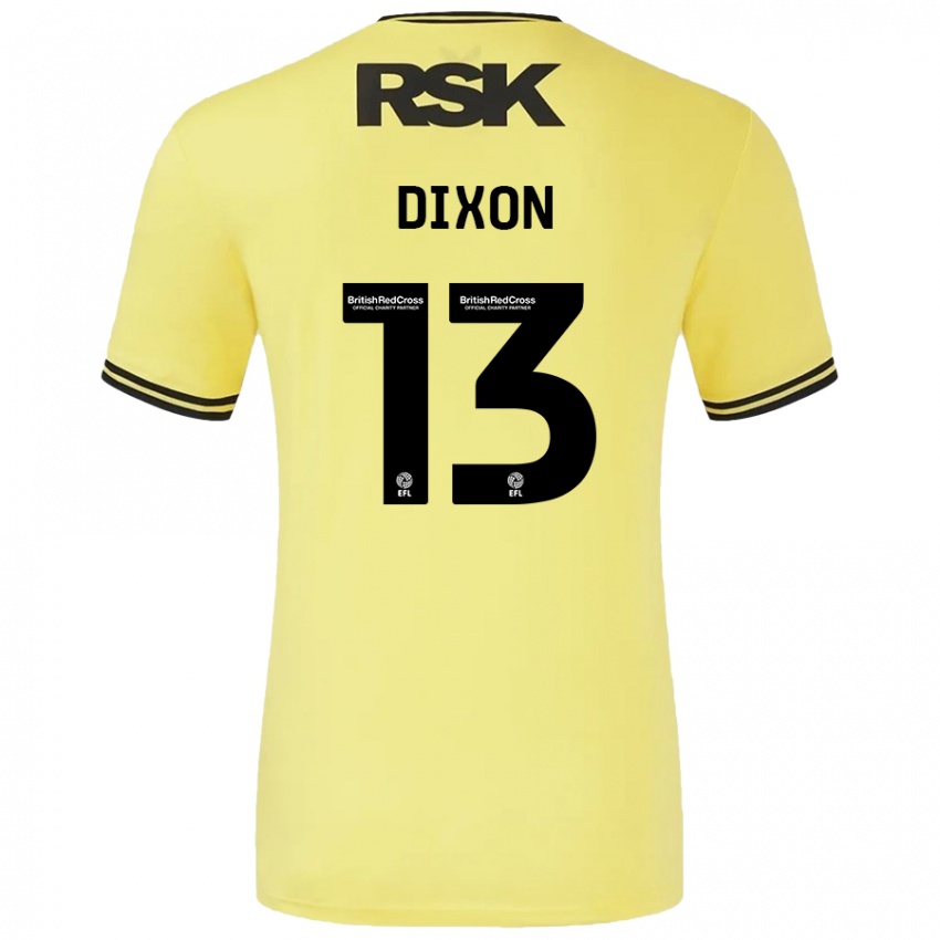 Niño Camiseta Kaheim Dixon #13 Amarillo Negro 2ª Equipación 2024/25 La Camisa Argentina