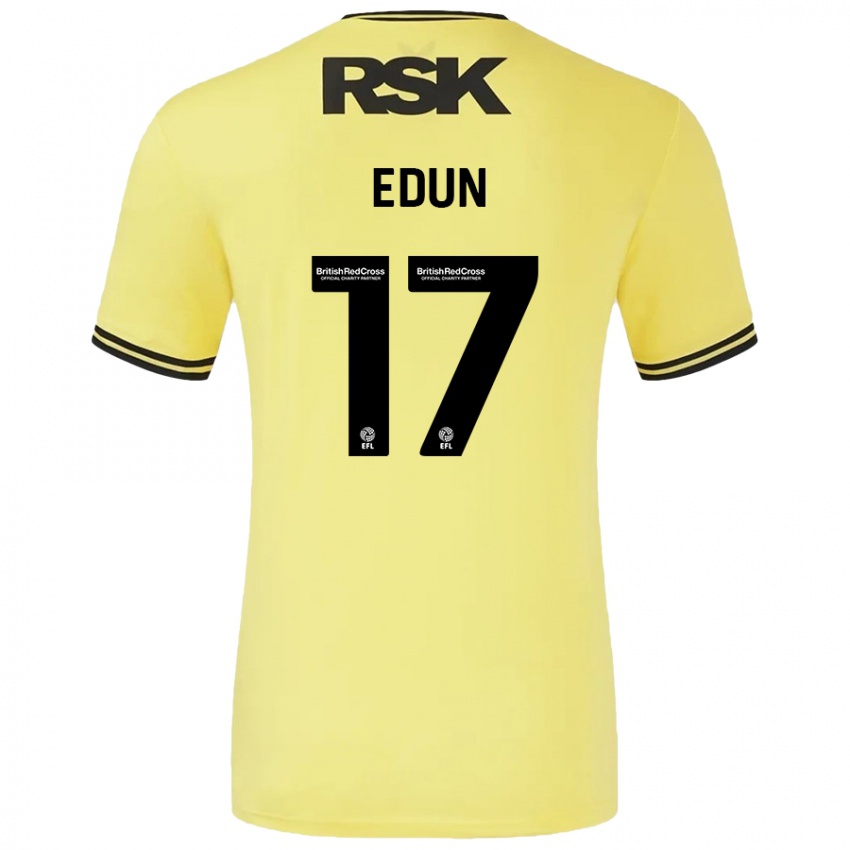 Niño Camiseta Tayo Edun #17 Amarillo Negro 2ª Equipación 2024/25 La Camisa Argentina