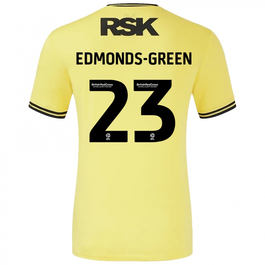 Niño Camiseta Rarmani Edmonds-Green #23 Amarillo Negro 2ª Equipación 2024/25 La Camisa Argentina