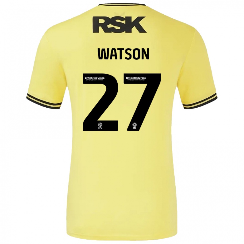 Niño Camiseta Tennai Watson #27 Amarillo Negro 2ª Equipación 2024/25 La Camisa Argentina