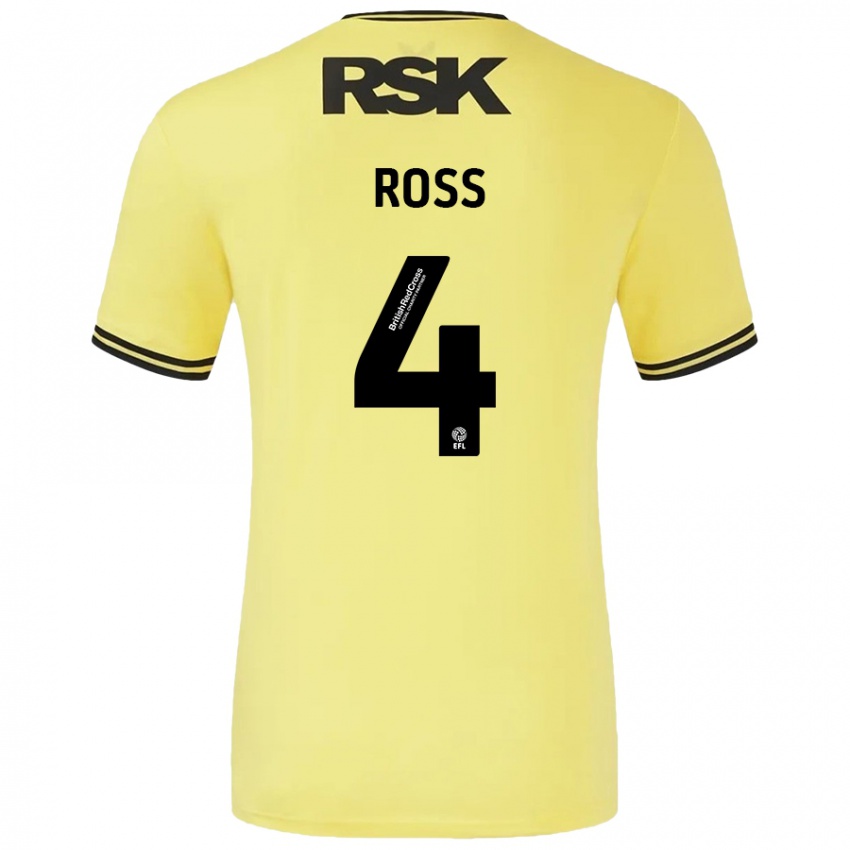 Niño Camiseta Mia Ross #4 Amarillo Negro 2ª Equipación 2024/25 La Camisa Argentina