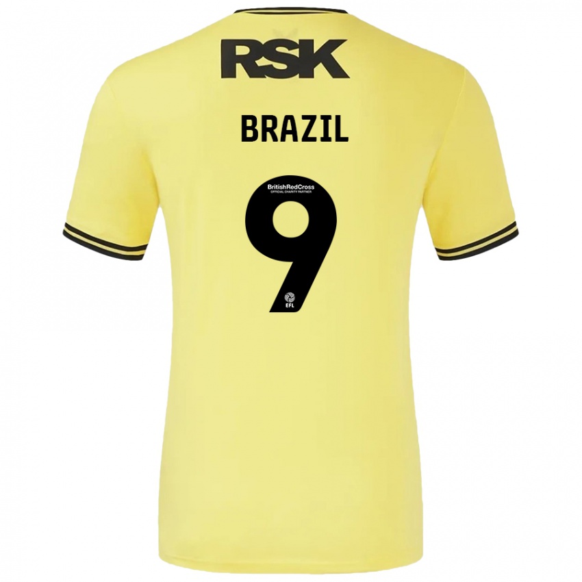 Niño Camiseta Ellie Brazil #9 Amarillo Negro 2ª Equipación 2024/25 La Camisa Argentina