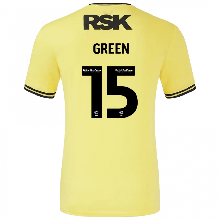 Niño Camiseta Kayleigh Green #15 Amarillo Negro 2ª Equipación 2024/25 La Camisa Argentina