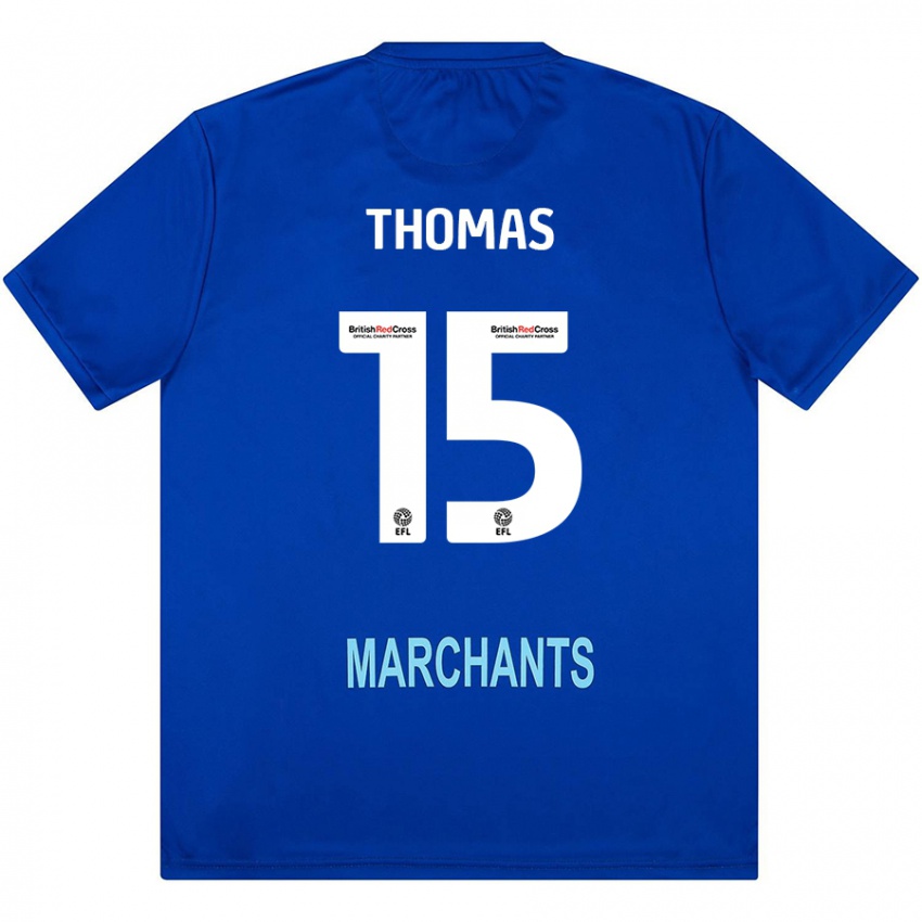 Niño Camiseta Jordan Thomas #15 Verde 2ª Equipación 2024/25 La Camisa Argentina