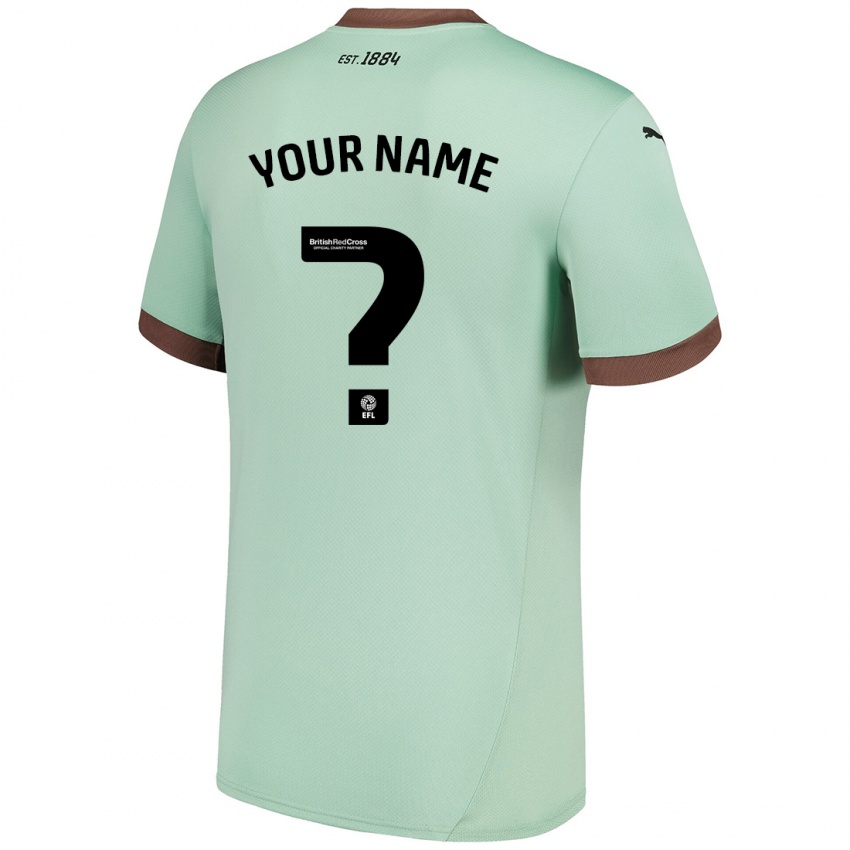 Niño Camiseta Su Nombre #0 Verde Pálido 2ª Equipación 2024/25 La Camisa Argentina