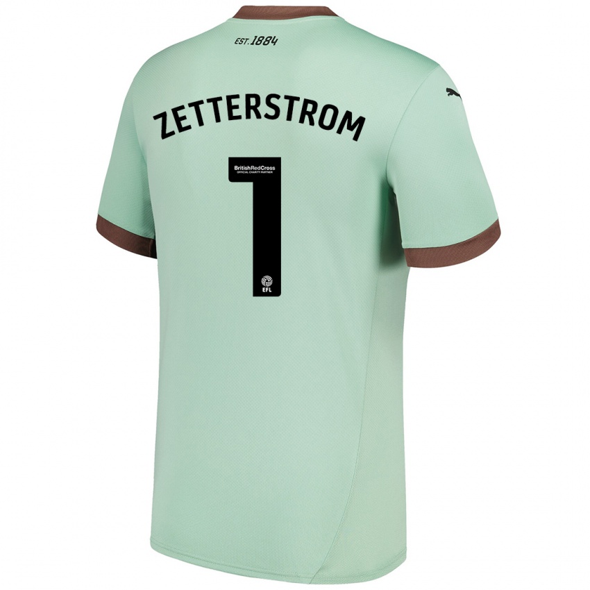 Niño Camiseta Jacob Widell Zetterström #1 Verde Pálido 2ª Equipación 2024/25 La Camisa Argentina