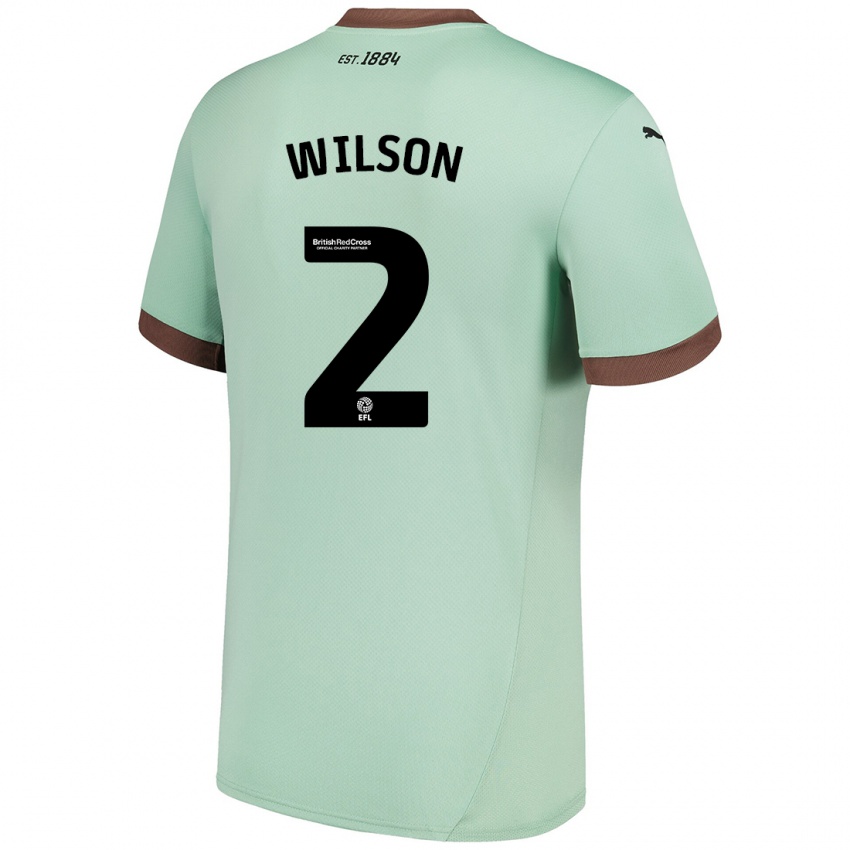 Niño Camiseta Kane Wilson #2 Verde Pálido 2ª Equipación 2024/25 La Camisa Argentina