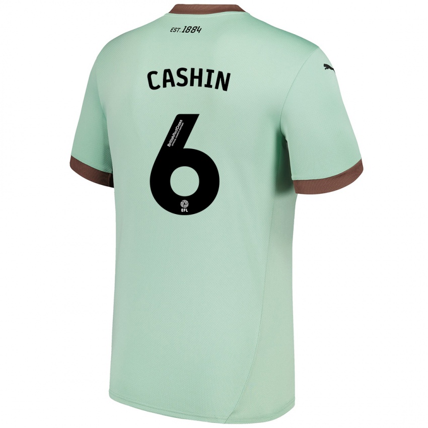 Niño Camiseta Eiran Cashin #6 Verde Pálido 2ª Equipación 2024/25 La Camisa Argentina