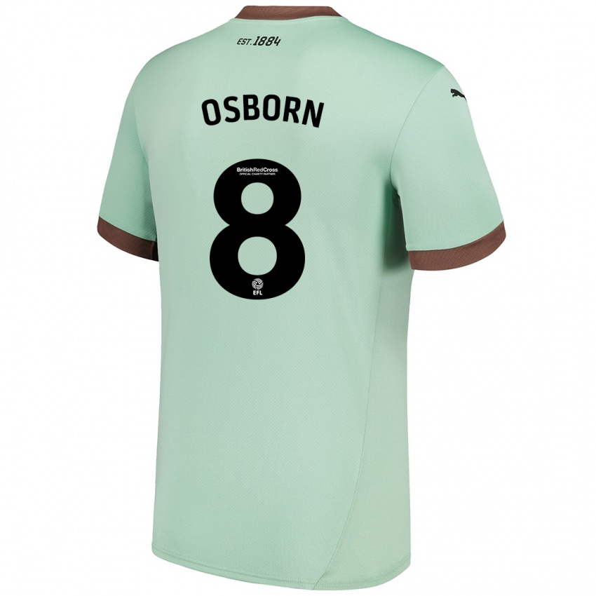 Niño Camiseta Ben Osborn #8 Verde Pálido 2ª Equipación 2024/25 La Camisa Argentina