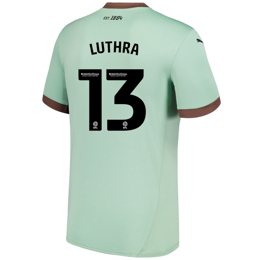 Niño Camiseta Rohan Luthra #13 Verde Pálido 2ª Equipación 2024/25 La Camisa Argentina