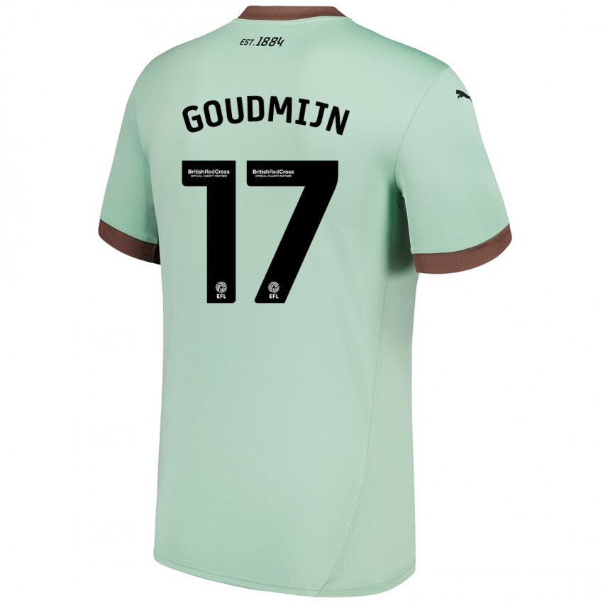 Niño Camiseta Kenzo Goudmijn #17 Verde Pálido 2ª Equipación 2024/25 La Camisa Argentina