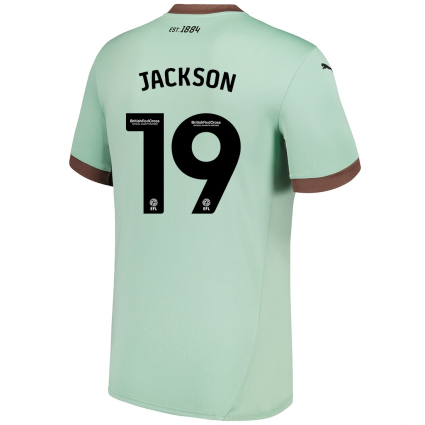 Niño Camiseta Kayden Jackson #19 Verde Pálido 2ª Equipación 2024/25 La Camisa Argentina