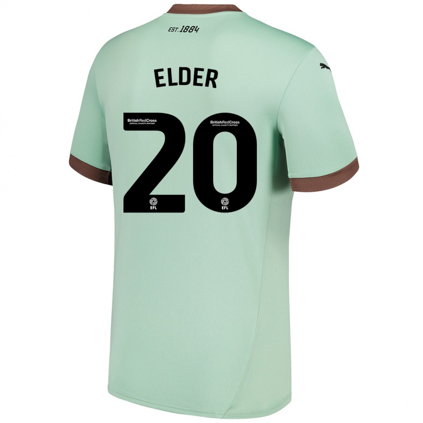 Niño Camiseta Callum Elder #20 Verde Pálido 2ª Equipación 2024/25 La Camisa Argentina