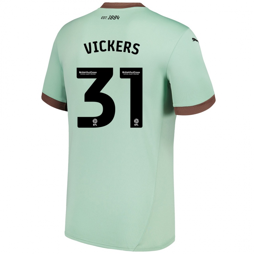 Niño Camiseta Josh Vickers #31 Verde Pálido 2ª Equipación 2024/25 La Camisa Argentina