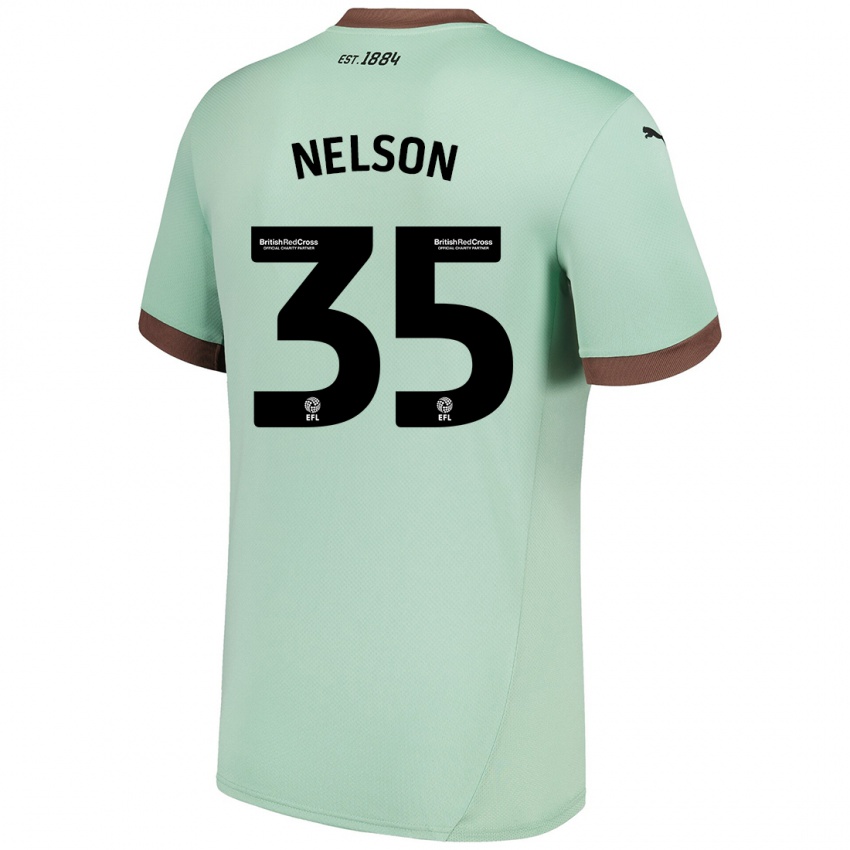 Niño Camiseta Curtis Nelson #35 Verde Pálido 2ª Equipación 2024/25 La Camisa Argentina