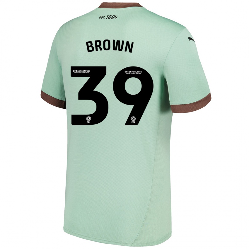 Niño Camiseta Dajaune Brown #39 Verde Pálido 2ª Equipación 2024/25 La Camisa Argentina