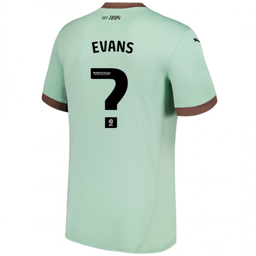 Niño Camiseta Harry Evans #0 Verde Pálido 2ª Equipación 2024/25 La Camisa Argentina