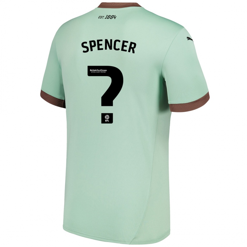 Niño Camiseta Morten Spencer #0 Verde Pálido 2ª Equipación 2024/25 La Camisa Argentina