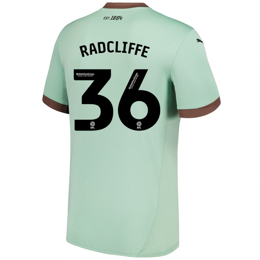 Niño Camiseta Ben Radcliffe #36 Verde Pálido 2ª Equipación 2024/25 La Camisa Argentina