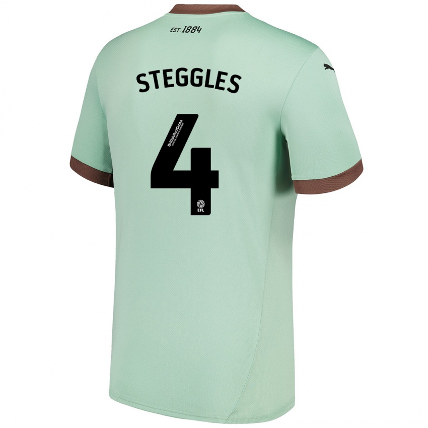 Niño Camiseta Charlotte Steggles #4 Verde Pálido 2ª Equipación 2024/25 La Camisa Argentina