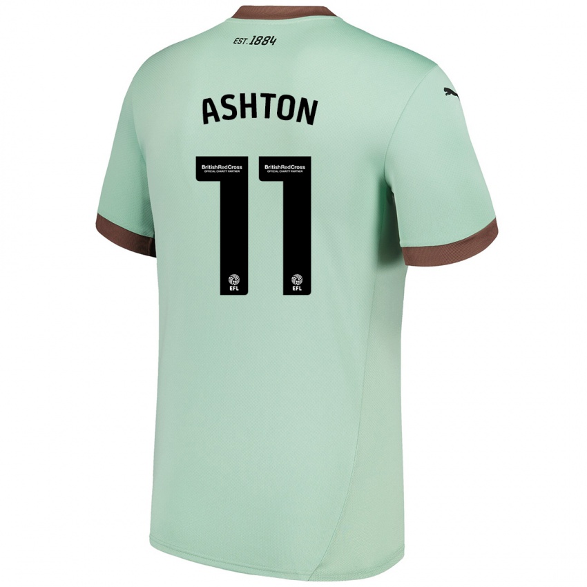 Niño Camiseta Eleanor Ashton #11 Verde Pálido 2ª Equipación 2024/25 La Camisa Argentina