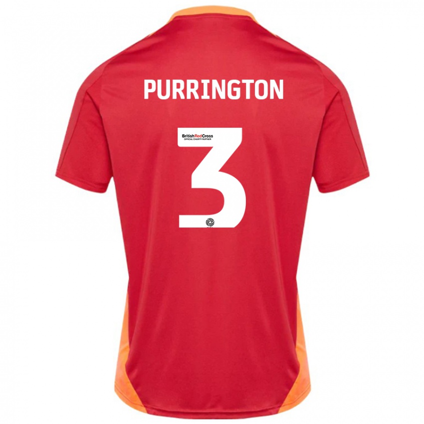 Niño Camiseta Ben Purrington #3 Azul Blanquecino 2ª Equipación 2024/25 La Camisa Argentina