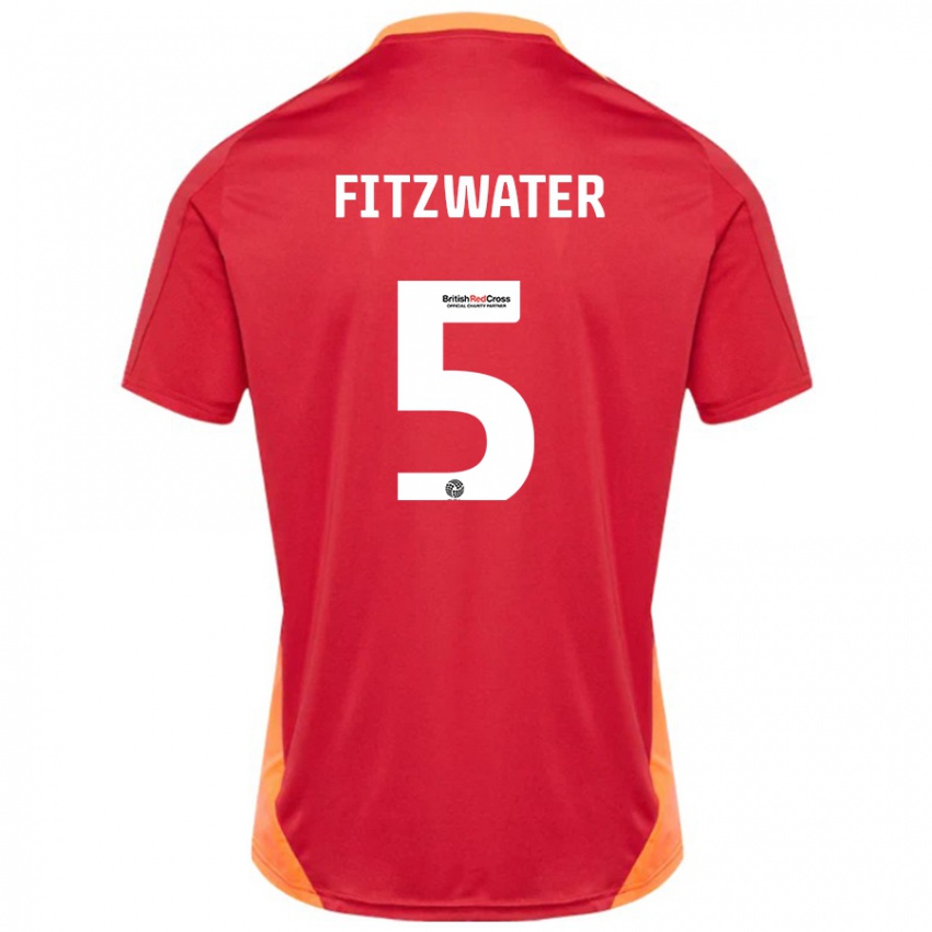 Niño Camiseta Jack Fitzwater #5 Azul Blanquecino 2ª Equipación 2024/25 La Camisa Argentina