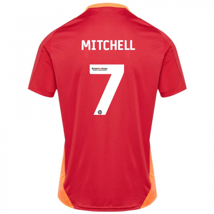 Niño Camiseta Demetri Mitchell #7 Azul Blanquecino 2ª Equipación 2024/25 La Camisa Argentina