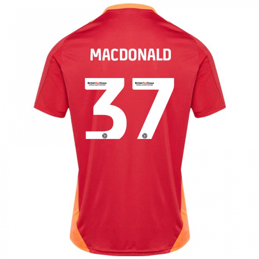 Niño Camiseta Shaun Macdonald #37 Azul Blanquecino 2ª Equipación 2024/25 La Camisa Argentina