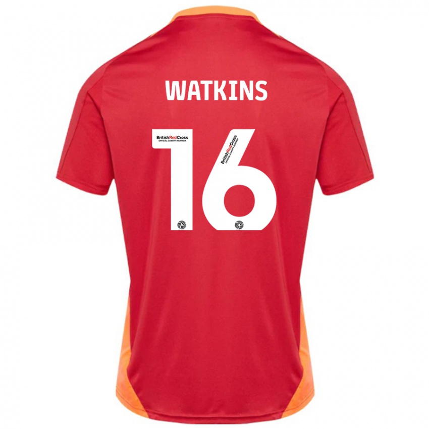 Niño Camiseta Zoe Watkins #16 Azul Blanquecino 2ª Equipación 2024/25 La Camisa Argentina